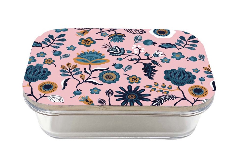 Glas Vorratsdose mit Bambusdeckel (M)