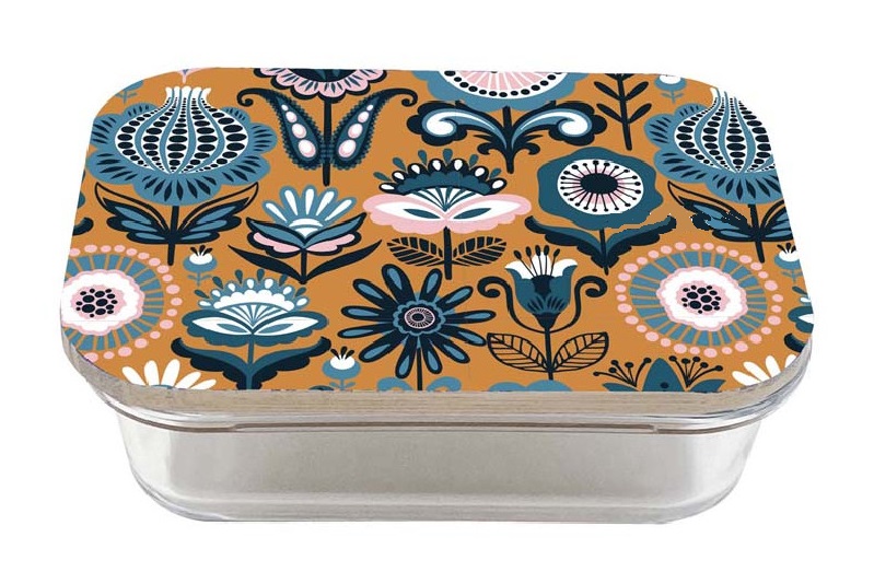 Glas Vorratsdose mit Bambusdeckel (S)