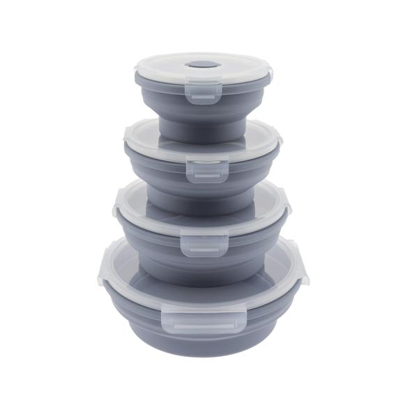 Faltbare Lunchbox im 4er Set, rund