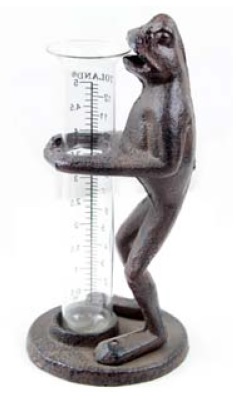 Regenmesser Frosch mit Standfuß