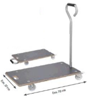 Transportrollbrett mit Griff