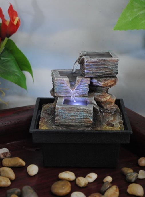 Zimmerbrunnen mit LED Beleuchtung