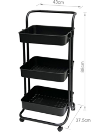 Rollwagen mit 3 Fächern