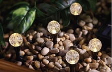 LED Solar Gartenstecker mit 5 Kugeln