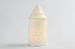 Beleuchtetes Porzellan Haus