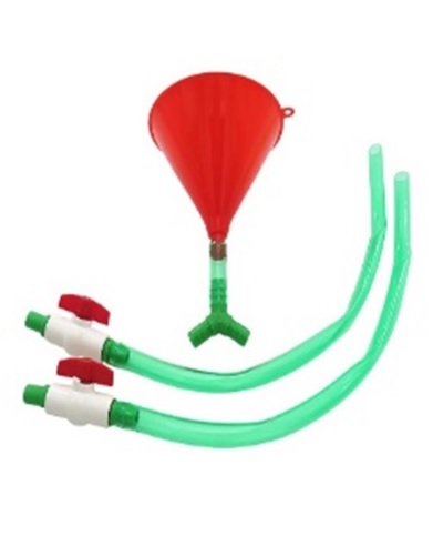 Biertrichter mit 2 Schläuchen