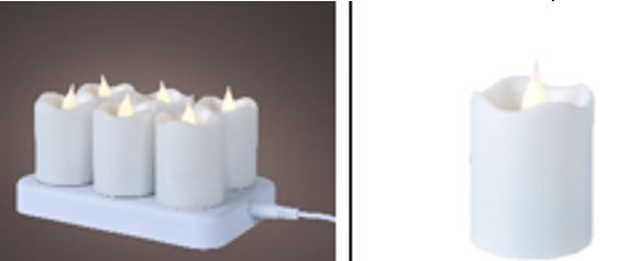 Wiederaufladbares 6er LED Kerzen Set