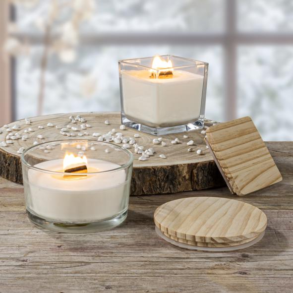 Duftkerze im Glas mit Deckel