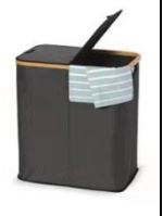 Wäschekorb aus Bambus, 600D Polyester