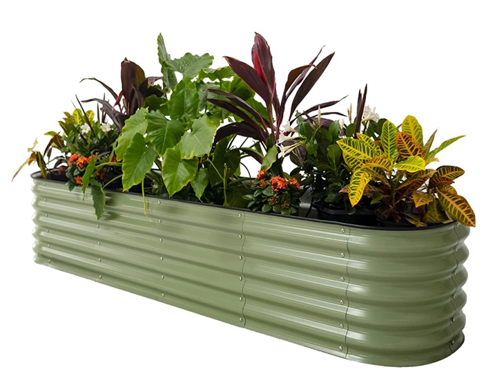 Hochbeet aus Metall, oval