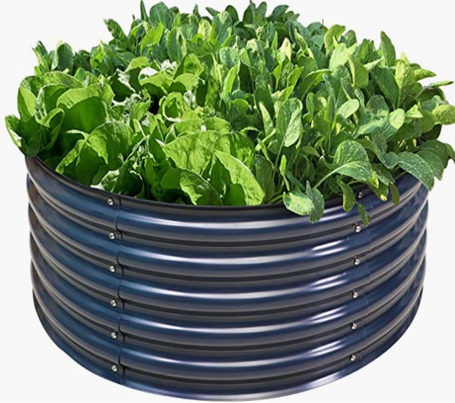 Hochbeet aus Metall, rund