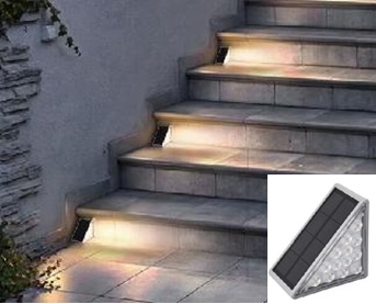 LED Solar Treppenstufenlicht 2er Set