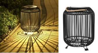 LED Solar Rattan Laterne