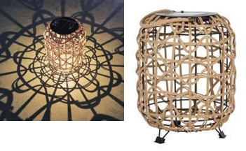 LED Solar Rattan Laterne