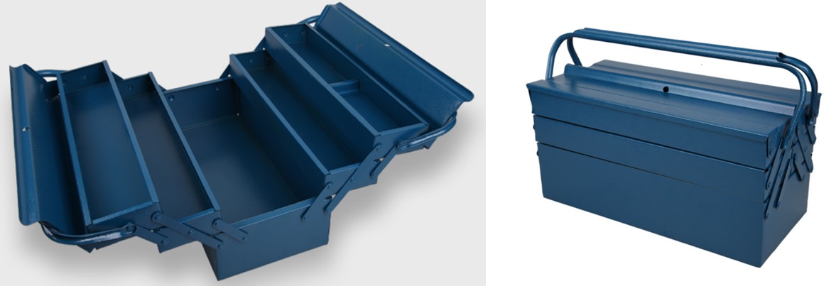 Werkzeugkasten, aufklappbar