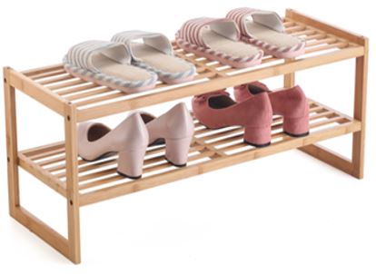 Regal aus Bambus, mit 2 Ebenen