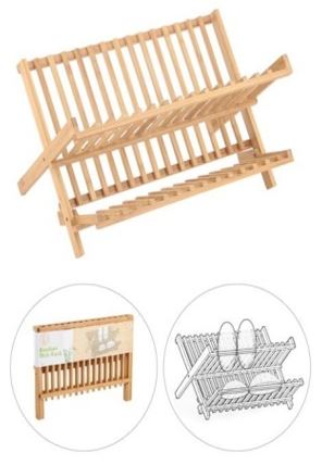 Geschirr-Abtropfgestell aus Bambus