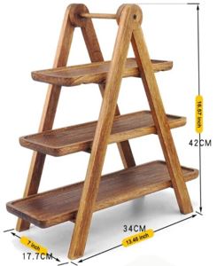 Etagere aus Bambus, mit 3 Ebenen
