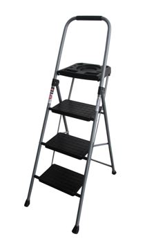 Stahlleiter 3-stufig mit Werkzeugablage