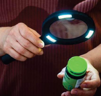 Vergrößerungsglas mit LED