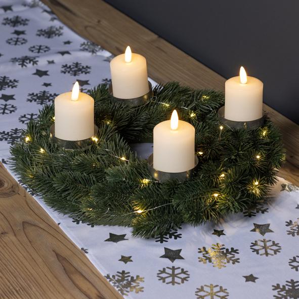 LED-Weihnachtskranz grün