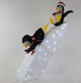 LED-Beleuchtung Rutschende Pinguine