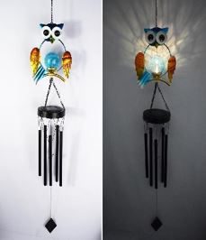 LED-Solar Windspiel aus Metall