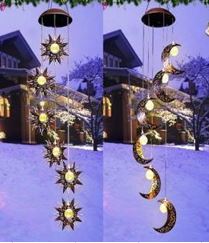 LED-Solar Windspiel Sonne / Mond