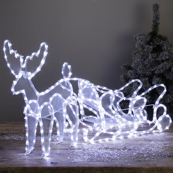 Rentier mit Schlitten