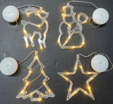 Deko Fensterbeleuchtung 4-fach sortiert