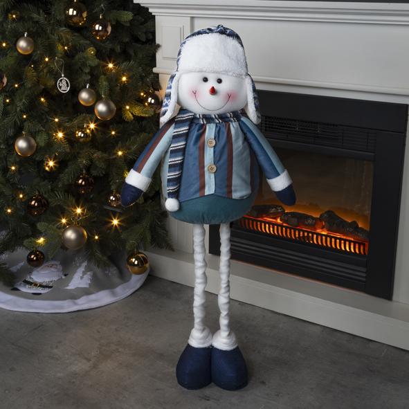 Stoff-Schneemann m. Teleskopbeinen