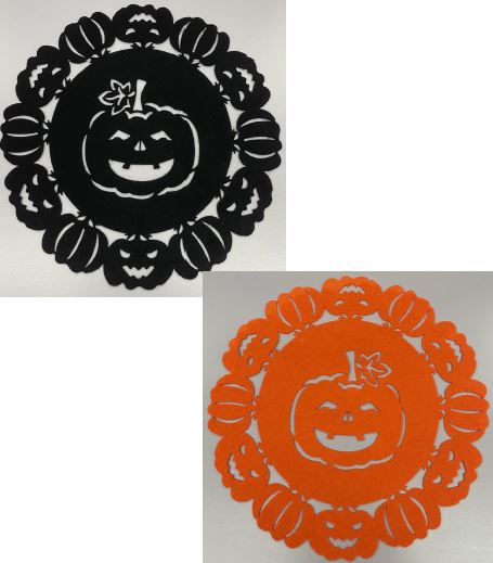 Filzmatte Halloweenkürbis