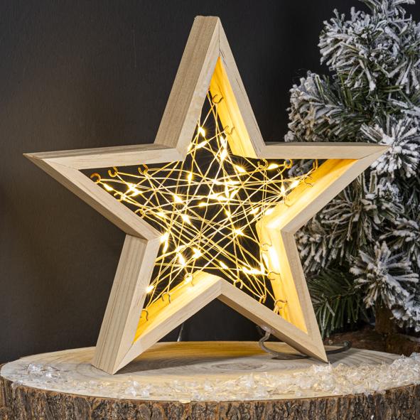 LED Stern aus Holz