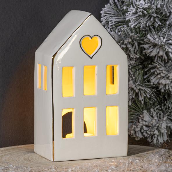 Porzellan Haus mit Teelicht