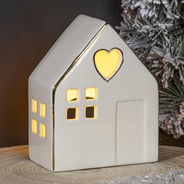 Porzellan Haus mit Teelicht