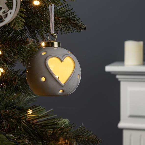 LED Weihnachtskugel Herz