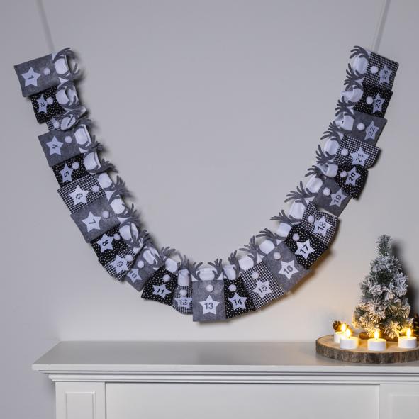 Adventskalender aus Filz, zum Aufhängen