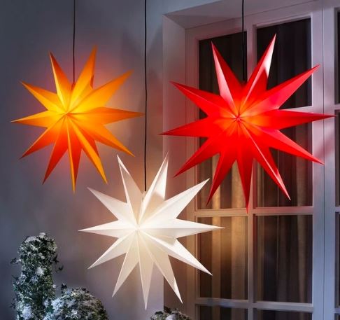 Beleuchteter Stern zum Aufhängen