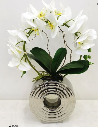 Künstliche Orchidee in Keramik Topf