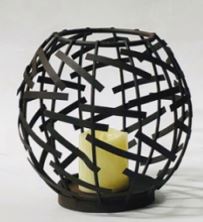 Metall Laterne mit Kerze