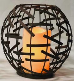 Metall Laterne mit Kerze