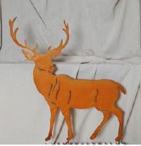 Gartenstecker Rentier Silhouette