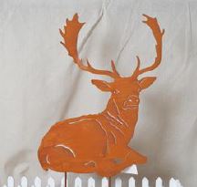 Gartenstecker Rentier Silhouette