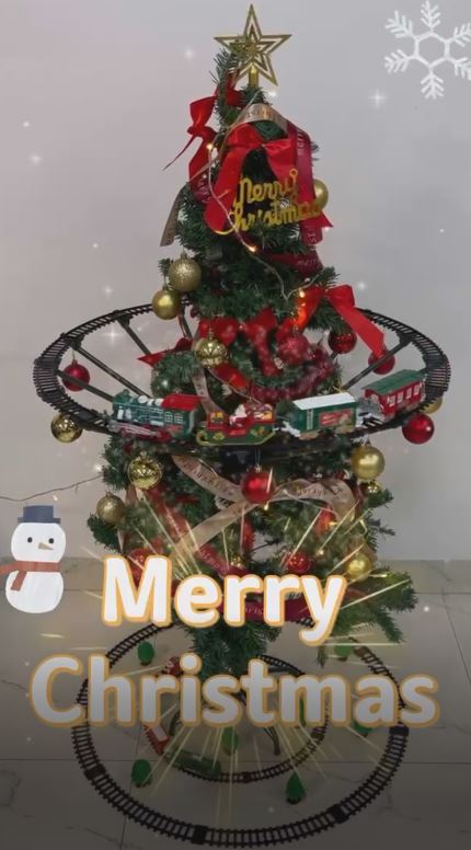 Weihnachtszug für Christbäume