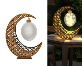 LED Solar Tischlampe Mond & Kugel