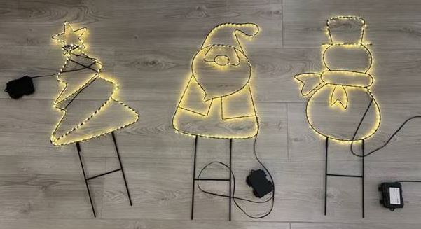 LED Gartenstecker aus Metall, sortiert