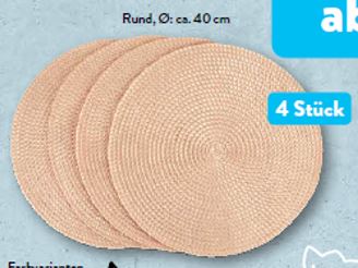 4er Set Platzsets Rund