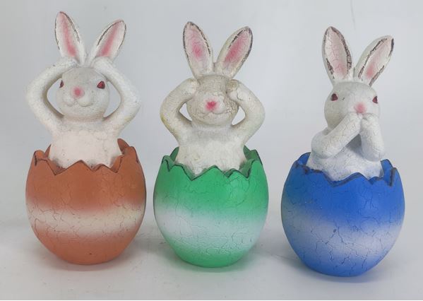 Dekofigur Osterhase im Ei