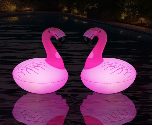 Aufblasbare Poolbeleuchtung Flamingo