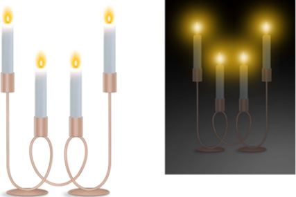 Kerzenhalter für 4 Kerzen